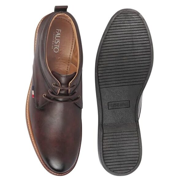 FAUSTO Men's Formal Lace Up Oxford Shoes for Office - Image 2